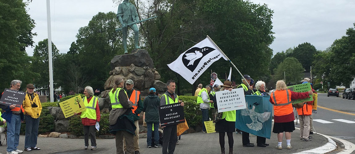 Six Arrested at Protest Against Hanscom Role in Nuclear War Preparations